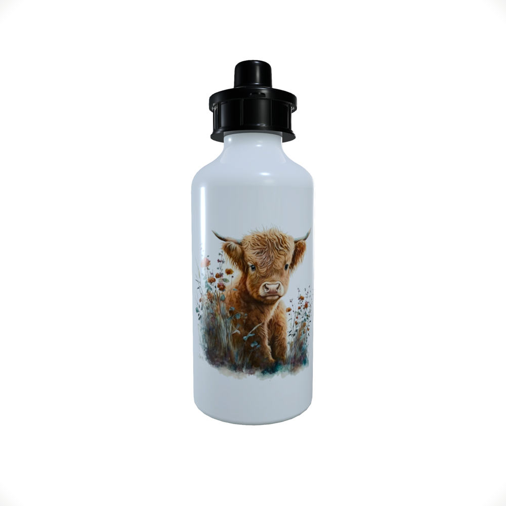 Highland Cow Sports Bottle, Baby Highland Cow, Custom drinks